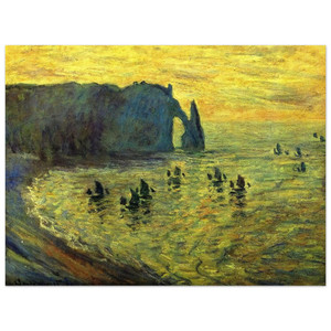 claude monet  The Cliffs at Etretat Aluminum Print