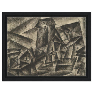 Lyonel Feininger  THE VILLAGE OF LEGEFELD I DORF LEGEFELD I 1916 Framed Canvas