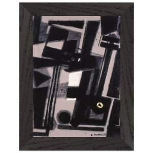 Enrico Prampolini  Composition N7 Premium Wooden Framed Art Print / Poster