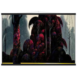 Eyvind Earle  Crimson Eucalyptus Museum-Quality Matte Paper Poster with Hanger