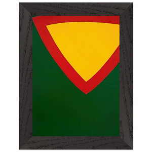 Al Held  Purple Triangle Premium Wooden Framed Art Print / Poster