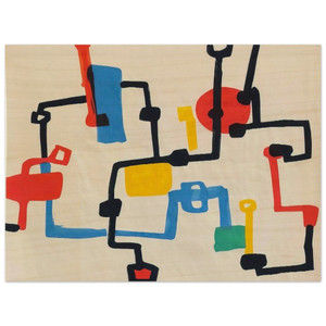 Etel Adnan  Oil Fields Wood Print