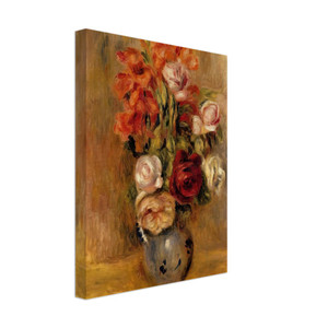 PierreAuguste Renoir  Vase of Gladiolas and Roses Canvas