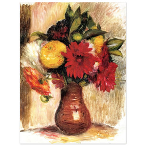 PierreAuguste Renoir Flowers in Earthenware Pitcher Aluminum Print