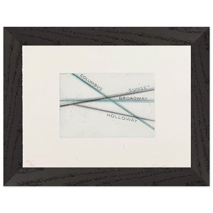 Edward Ruscha SUNSET FROM LOS FRANCISCO SAN ANGELES PORTFOLIO Wood Framed Print