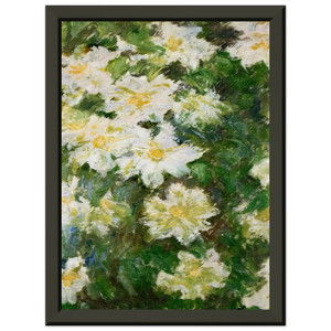 claude monet  White Clematis Premium Metal Framed Art Print / Poster