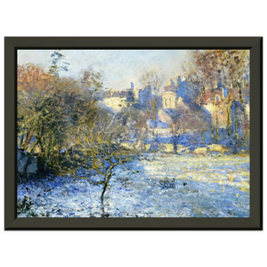 claude monet  Frost Premium Metal Framed Art Print / Poster