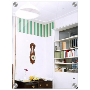 Daniel Buren  Papiers colles blanc et vert  1969 Acrylic Print