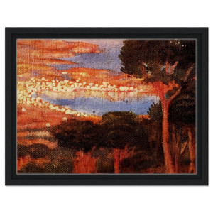 Salvador Dali  VIEW OF CADAQUC3A9S FROM MOUNT PANI Framed Canvas
