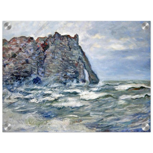 claude monet  Port dAval Rough Sea Acrylic Print