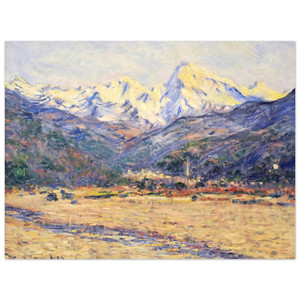 claude monet  The Valley of the Nervia Aluminum Print