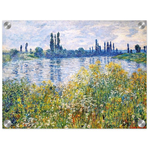 claude monet  Flowers on the Banks of Seine near Vetheuil Acrylic Print