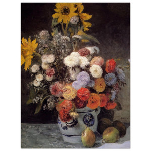 PierreAuguste Renoir  Mixed Flowers In An Earthware Pot Wood Print
