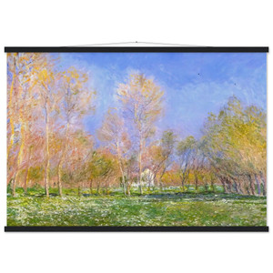 claude monet Springtime in Giverny Museum-Quality Matte Poster with Hanger