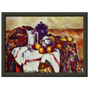 Paul Cezanne  Still Life with Blue Pot Premium Metal Framed Art Print / Poster