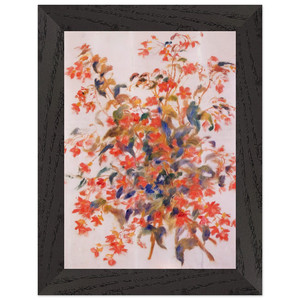 Pierre-Auguste Renoir Still Life with Fuscias Wood Framed Art Print