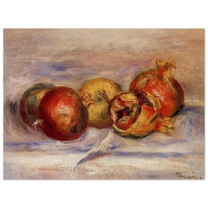 PierreAuguste Renoir  Three Pomegranates and Two Apples Aluminum Print