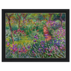 claude monet  The Iris Garden at Giverny Framed Canvas