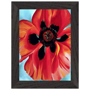 Georgia OKeeffe  Red Poppy VI Premium Wooden Framed Art Print / Poster