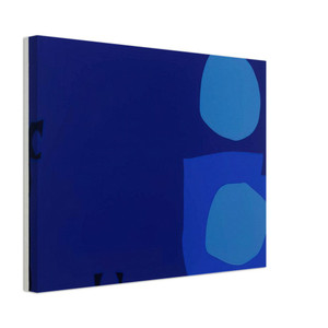 Patrick Heron  Four Blues Two Discs  1970 Canvas