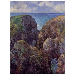 claude monet  Group of Rocks at PortGoulphar Wood Print