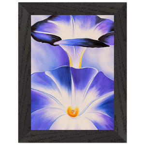Georgia OKeeffe  Blue Morning Glories Premium Wooden Framed Art Print / Poster
