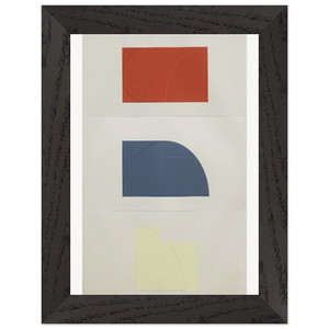 Robert Mangold  SERIES OF THREE 1984 Premium Wooden Framed Art Print / Poster