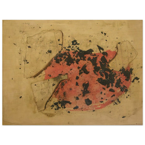 Alberto Burri  Combustione  1957 Wood Print