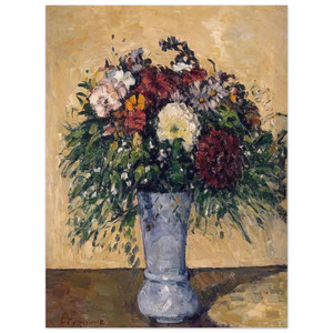 Paul Cezanne  FLOWERS IN A BLUE VASE N2 Aluminum Print