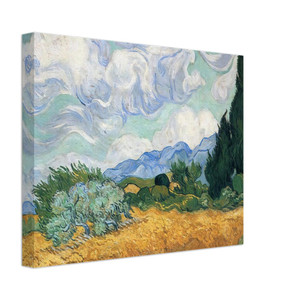 Vincent van Gogh  Wheatfield with cypress tree Canvas