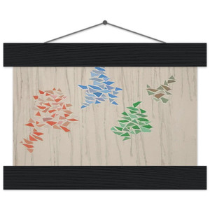 Robert Goodnough Colors on Gray 1975 Matte Paper Poster with Hanger