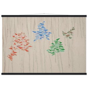 Robert Goodnough Colors on Gray 1975 Matte Paper Poster with Hanger