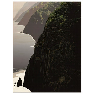 Eyvind Earle  Big Sur Coastline Wood Print