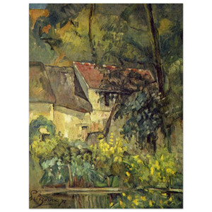 Paul Cezanne  The House of Pere Lacroix in Auvers Wood Print