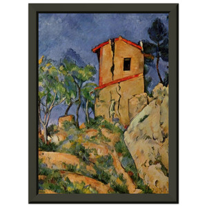 Paul Cezanne The House with the Cracked Walls Metal Framed Print