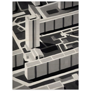 Gerhard Richter  TOWNSCAPE SL 1969 Wood Print