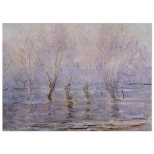 claude monet  Flood at Giverny Fine Art Poster / Art Print