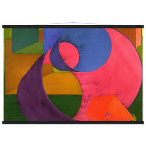 Al Held  Indigo Museum-Quality Matte Paper Poster with Hanger