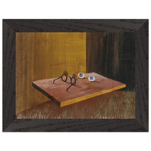 Remedios Varo  EYES ON THE TABLE 1938 Premium Wooden Framed Art Print / Poster