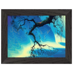 Eyvind Earle  Ocean Mist Premium Wooden Framed Art Print / Poster