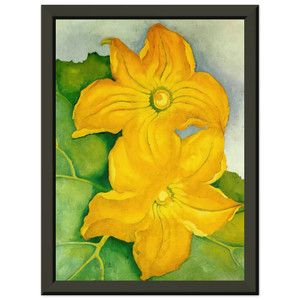 Georgia OKeeffe  Squash Blossoms I Premium Metal Framed Art Print / Poster