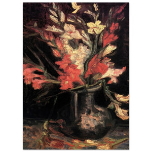 Vincent van Gogh  Vase with Red Gladioli Fine Art Poster / Art Print