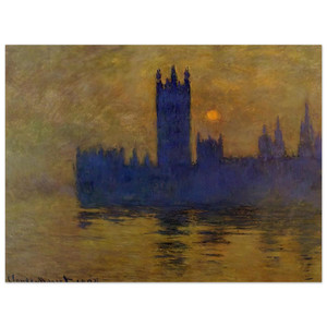 claude monet  Houses of Parliament Sunset 02 Aluminum Print