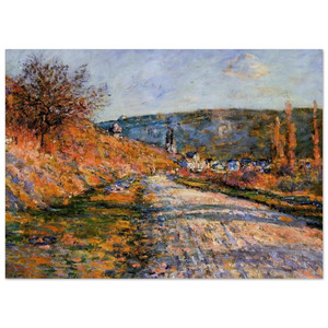 claude monet  The Road to Vetheuil Fine Art Poster / Art Print