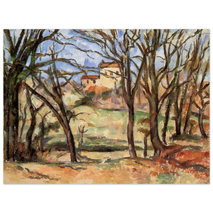 Paul Cezanne  House behind Trees on the Road to Tholonet Aluminum Print