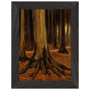 Vincent van Gogh  Girl in the Woods Premium Wooden Framed Art Print / Poster