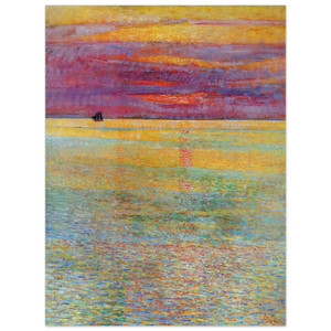 Childe Hassam  Sunset at Sea N1 Aluminum Print