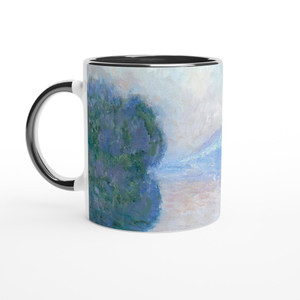 claude monet - The Siene near Vernon Ceramic Mug with Color Inside