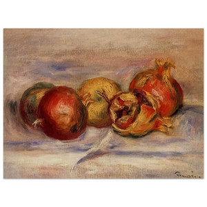 PierreAuguste Renoir  Three Pomegranates and Two Apples Wood Print
