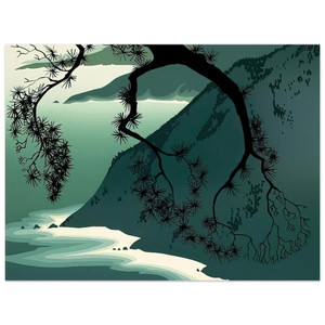 Eyvind Earle  Quiet Evening Aluminum Print